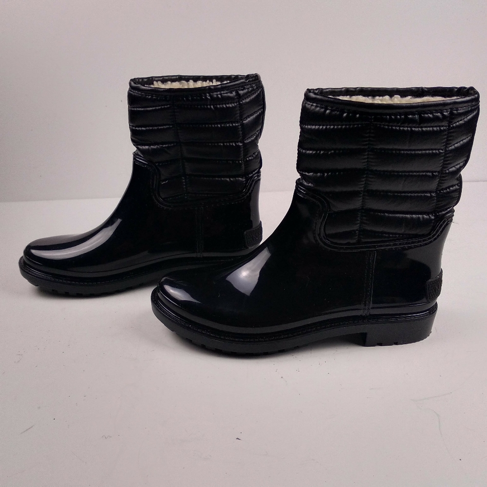 Nautica black rain boots size 6